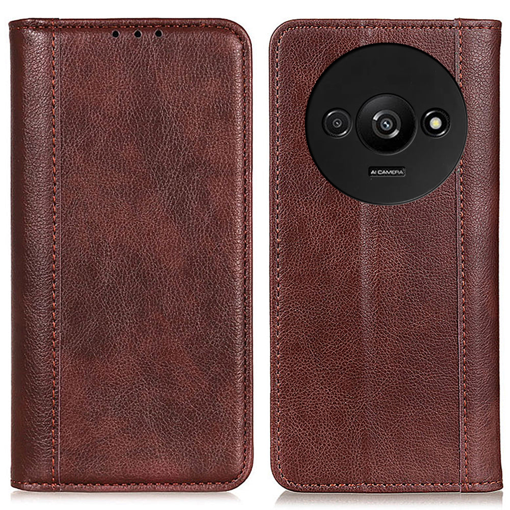 For Xiaomi Redmi A3 / Poco C61 4G Case Split Leather Magnetic Auto Closing Wallet Phone Cover For Xiaomi Redmi A3 / Poco C61 4G Case Split Leather Magnetic Auto Closing Wallet Phone Cover